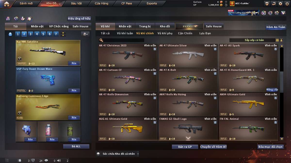 shop acc cf uy tin gia re